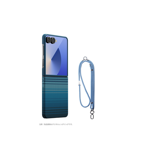 Samsung Galaxy Z Flip7 / Moonrise(ムーンライズ) / セット2:スマホケース+スマホストラップ