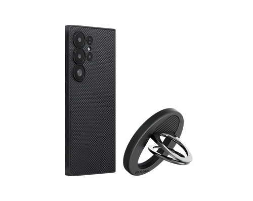 Samsung Galaxy S25 Ultra / 黒 / セット1:ケース+スマホリング Grip 3