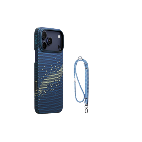 iPhone 17 Pro Max / 星(MILKY WAY GALAXY) / 極薄セット2:スマホケース+スマホストラップ