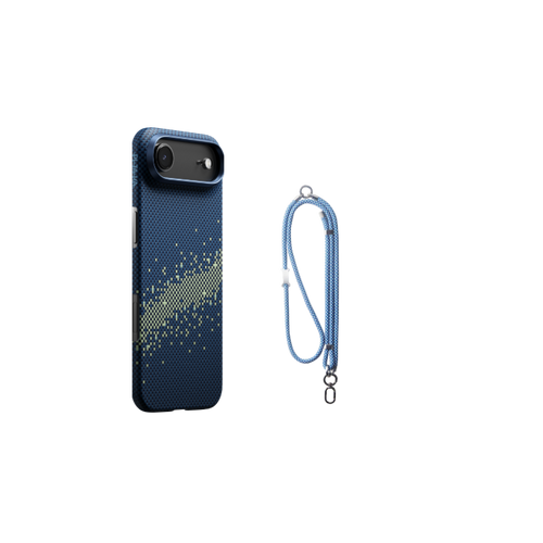 iPhone Air / 星(MILKY WAY GALAXY) / 極薄セット2:スマホケース+スマホストラップ