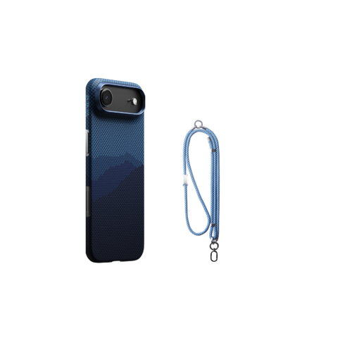 iPhone Air / 山(OVER THE HORIZON) / 極薄セット2:スマホケース+スマホストラップ