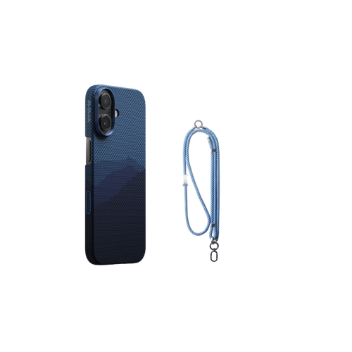 iPhone 17 / 山(OVER THE HORIZON) / 極薄セット2:スマホケース+スマホストラップ