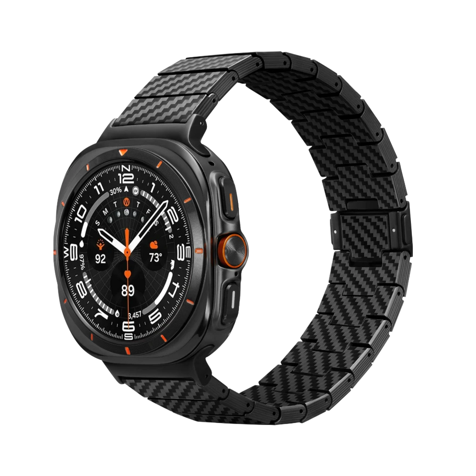 カーボンファイバーウォッチバンド Galaxy Watch Ultra/7/6/6 Classic/5 Pro/5適用