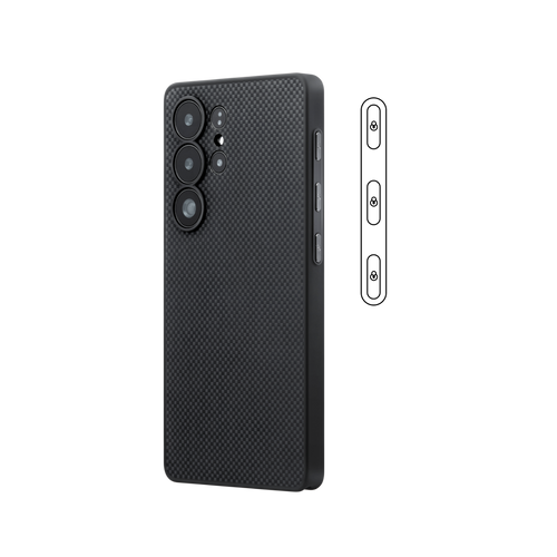 Samsung Galaxy S25 Ultra / 黒 / PinButton NFCショートカットボタン(ケース単品)