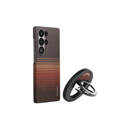 Samsung Galaxy S25 Ultra / Sunset(サンセット) / セット1:スマホケース+スマホリングGrip3