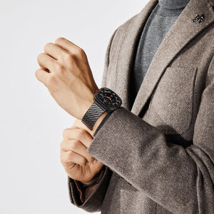 カーボンファイバーウォッチバンド Galaxy Watch Ultra/7/6/6 Classic/5 Pro/5適用