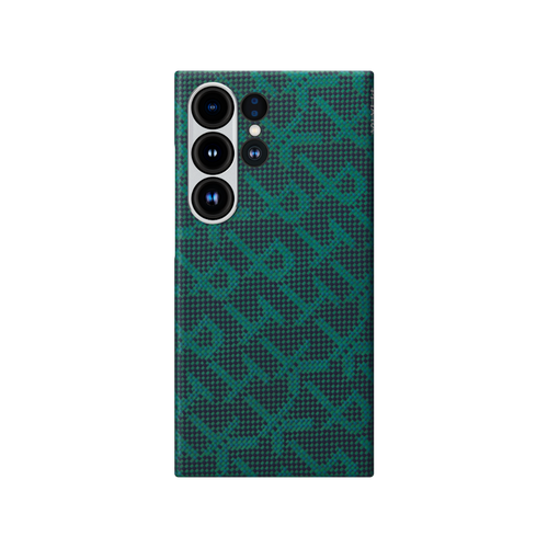 S24 Ultra / DarkGreen / 浮織ケース