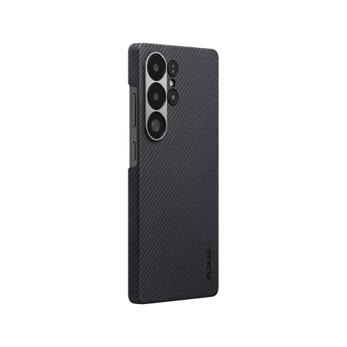 Samsung Galaxy S25 Ultra / 600D 黒/グレーツイル柄 / Ultra-Slim Case 極薄ケース
