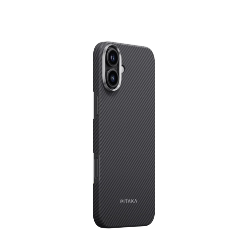 iPhone 16 / 600D 黒/グレーツイル柄 / Ultra-Slim Case 極薄ケース