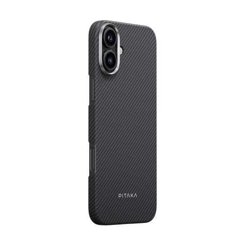 iPhone 16 Plus / 600D 黒/グレーツイル柄 / Ultra-Slim Case 極薄ケース