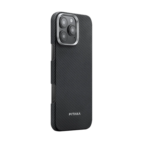 iPhone 16 Pro Max / 600D 黒/グレーツイル柄 / Ultra-Slim Case 極薄ケース