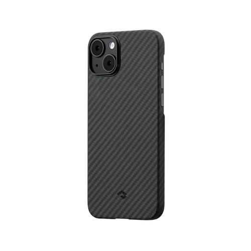 iPhone 14 Plus / 1500D 黒/グレーツイル柄 / 極薄ケース