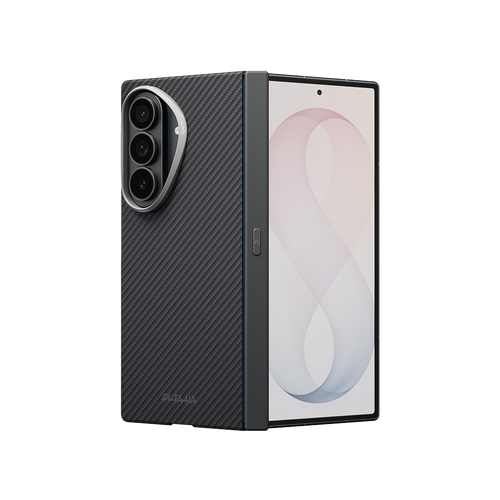 Samsung Galaxy Z Fold8 Ultra / 600D 黒/グレーツイル柄 / バックケース(ヒンジ付き)