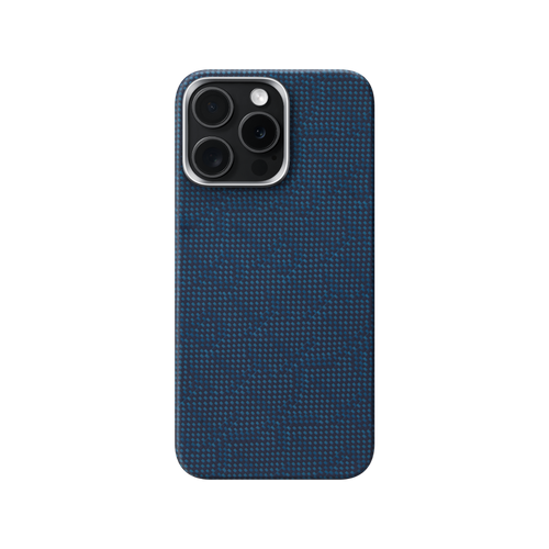 iPhone 15 Pro / DarkBlue / 浮織ケース