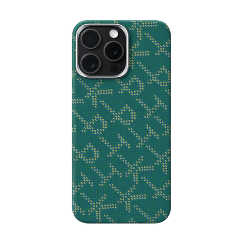 iPhone 15 Pro Max / Green/Gold / 浮織ケース