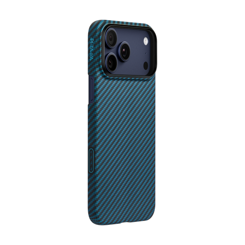 iPhone 17 Pro Max / 1500D 黒/ブルーツイル柄 / Ultra-Slim Case 極薄ケース