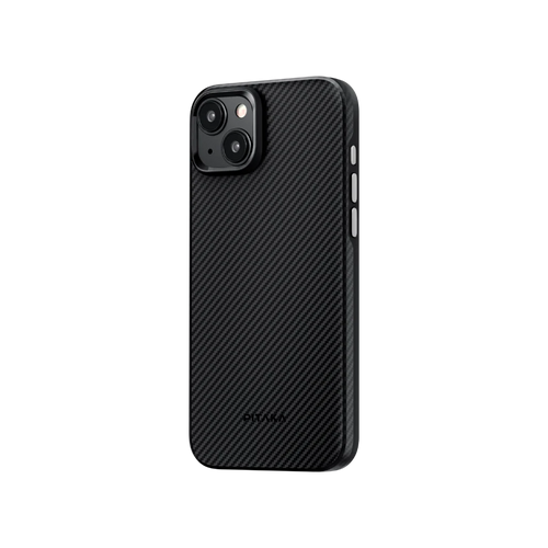 iPhone 15 / 600D 黒/グレーツイル柄 / Aramid UltraGuard Case 軍用グレード保護ケース