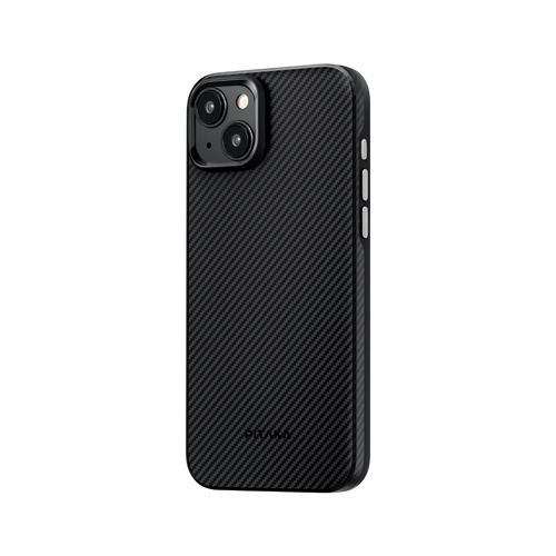 iPhone 15 Plus / 600D 黒/グレーツイル柄 / Aramid UltraGuard Case 軍用グレード保護ケース