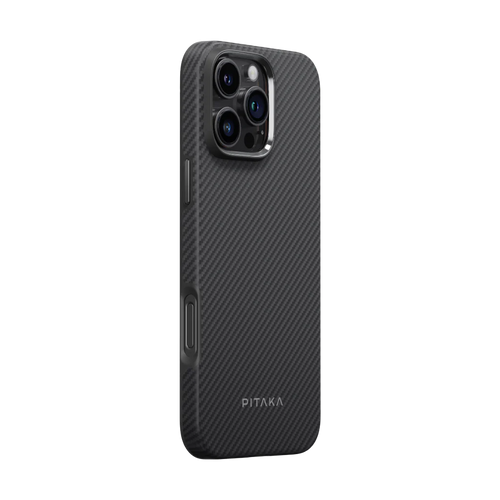 iPhone 16 Pro Max / 600D 黒/グレーツイル柄 / Aramid UltraGuard Case 軍用グレード保護ケース