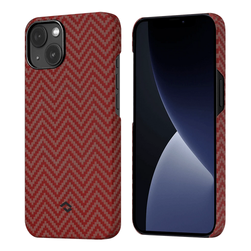 iPhone 13 (6.1インチ) / 1500D 赤/オレンジM織り