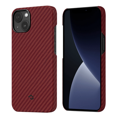 iPhone 13 (6.1インチ) / 1500D 赤/オレンジツイル柄