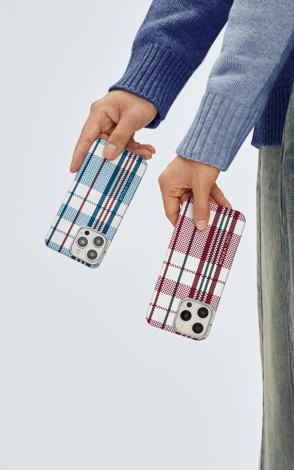 Weaving+ | red-white-blue MagEZ Case 4 for iPhone 15 Series