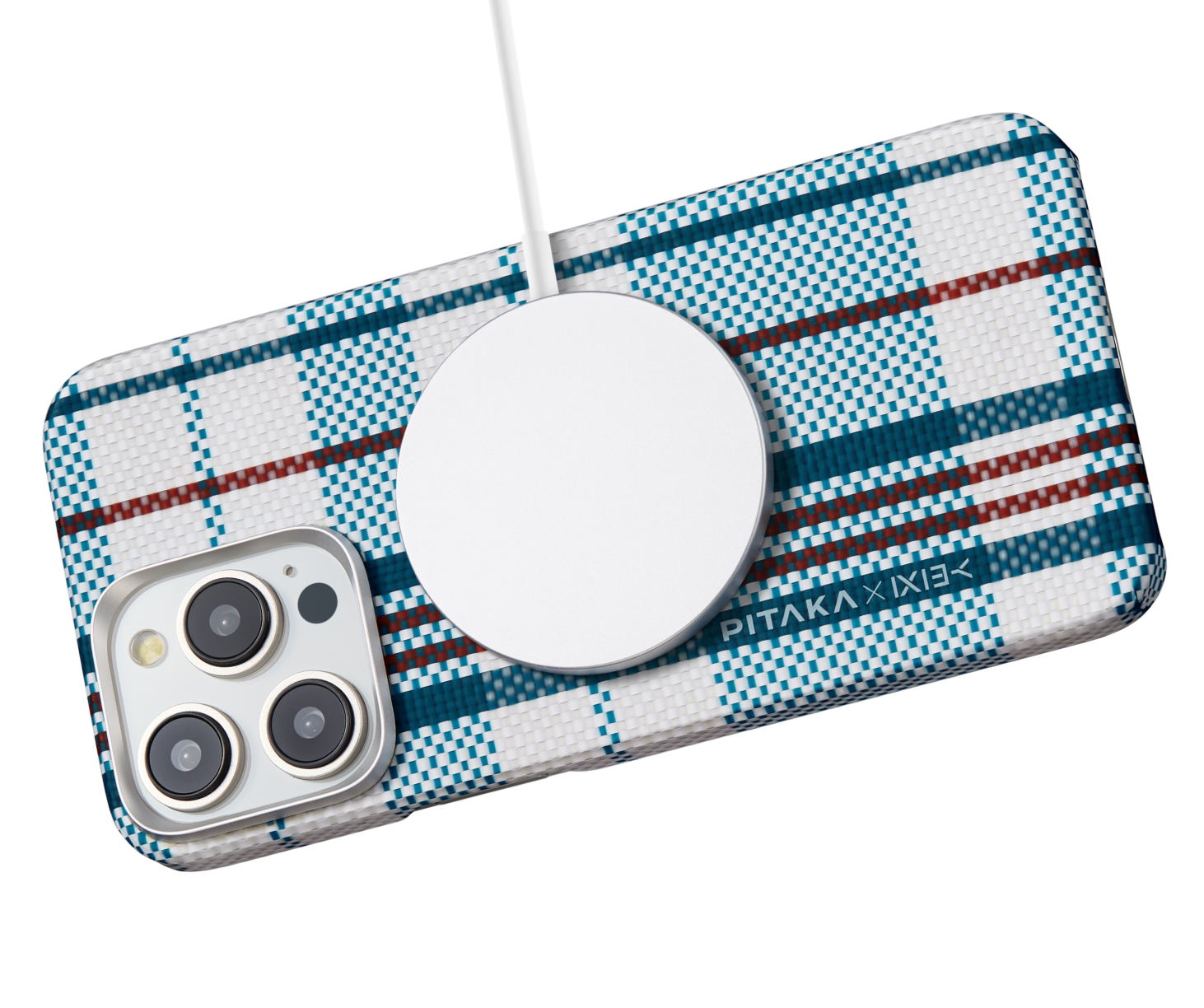 Weaving+ | red-white-blue MagEZ Case 4 for iPhone 15 Series