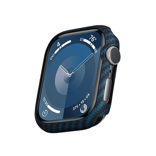 Apple Watch Ultra 2/ Ultra / 49mm / 600D 黒/ブルーツイル柄