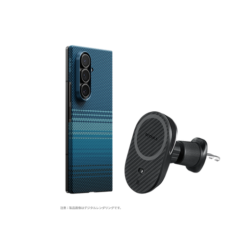 Samsung Galaxy Z Fold7 / Moonrise（ムーンライズ） / セット3:スマホケース+Qi2車載マウント(エアコン口用)