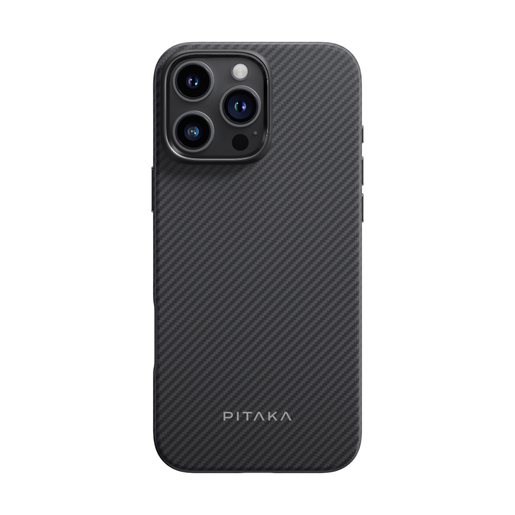 PITAKA iPhone16pro用 軍用グレード ブラック 軍用グレード保護ケース | Military-Grade-Protective Case