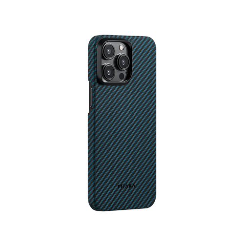 iPhone 15 Pro / 1500D 黒/ブルーツイル柄 / Edge Case エッジケース
