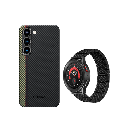 S23 (6.1インチ） / 600D オーバーチュア / ケース+Galaxy Watch用バンド