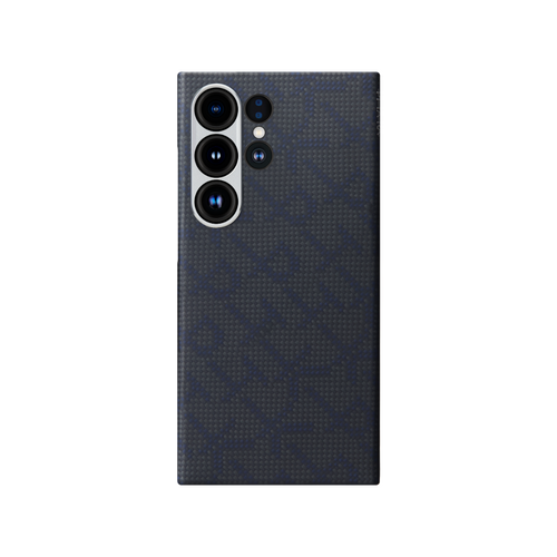 S24 Ultra / Black/Blue / 浮織ケース