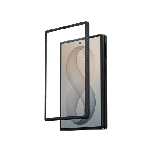 Samsung Galaxy Z Fold8 / 600D 黒/グレーツイル柄 / フロントガラスのみ