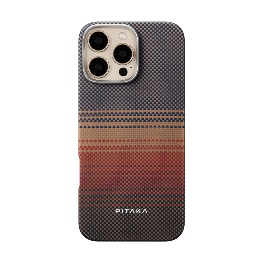 【美品】PITAKA 浮織ケース iPhone 16 Pro グリーン/ゴールド iPhone 16 Pro & 15 Proシリーズ & Galaxy S24 Ultra対応