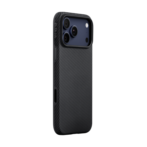 iPhone 17 Pro Max / 600D 黒/グレーツイル柄 / Aramid UltraGuard Case 軍用グレード保護ケース