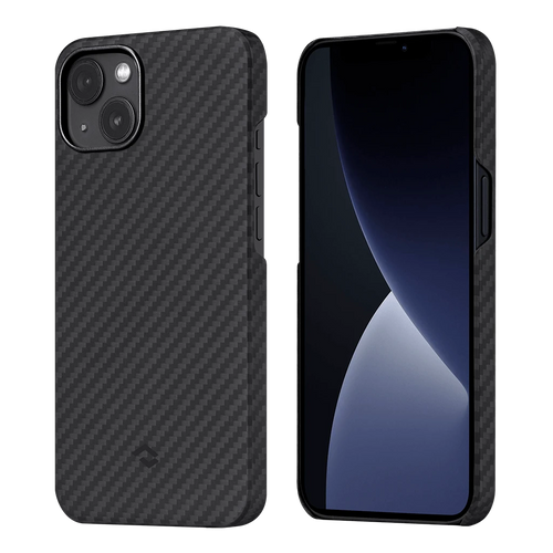 iPhone 13 (6.1インチ) / 1500D 黒/グレーツイル柄