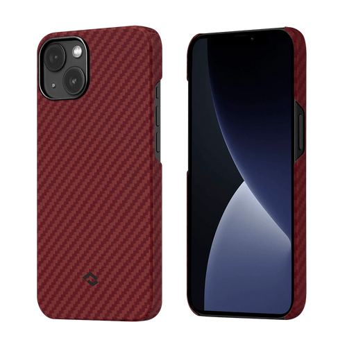 iPhone 13 mini (5.4インチ) / 1500D 赤/オレンジツイル柄