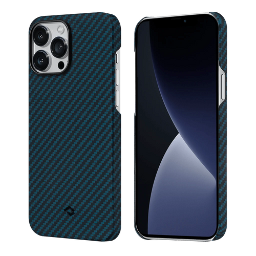 iPhone 13 Pro (6.1インチ) / 1500D 黒/ブルーツイル柄