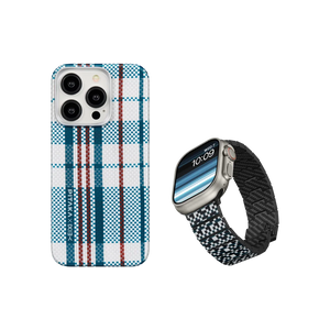 Weaving+|red-white-blue MagEZ Case 4 for iPhone 15 Series