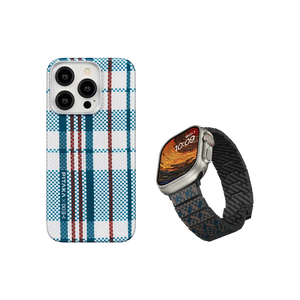 Weaving+|red-white-blue MagEZ Case 4 for iPhone 15 Series