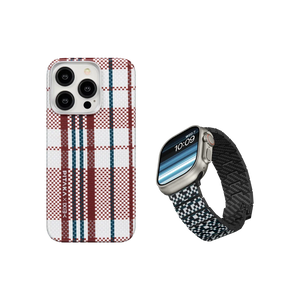 PITAKA iPhone 15 Pro 用 ケース MagSafe対応 紅白藍 Weaving+|red-white-blue MagEZ Case 4 for iPhone 15 Series
