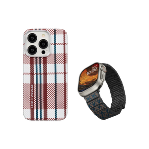 Weaving+|red-white-blue MagEZ Case 4 for iPhone 15 Series
