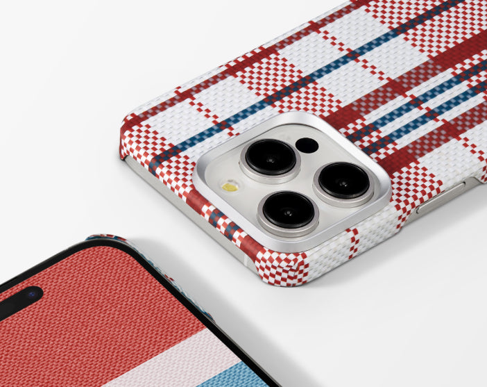 Weaving+|red-white-blue MagEZ Case 4 for iPhone 15 Series