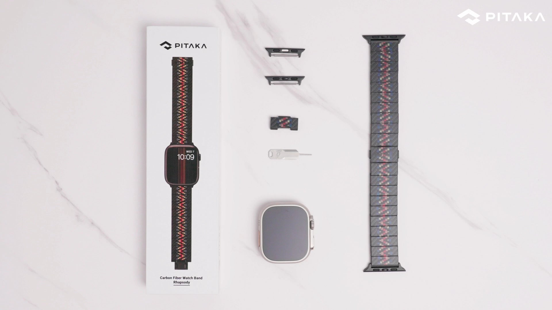 カーボンファイバーウォッチバンド(ラプソディ)Apple Watch用