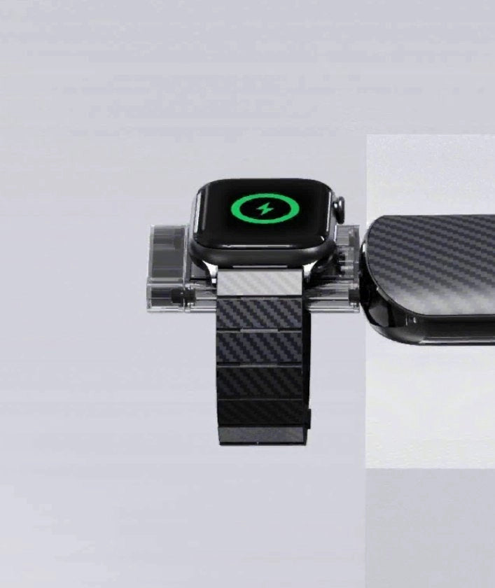 一円スタート】「PITAKA」Apple Watch対応 充電器 Power Dongle MFi認証 持ち運び便利  ワイヤレス磁気充電器「1円」URA01_2683 - スマートウォッチ、ウェアラブル端末