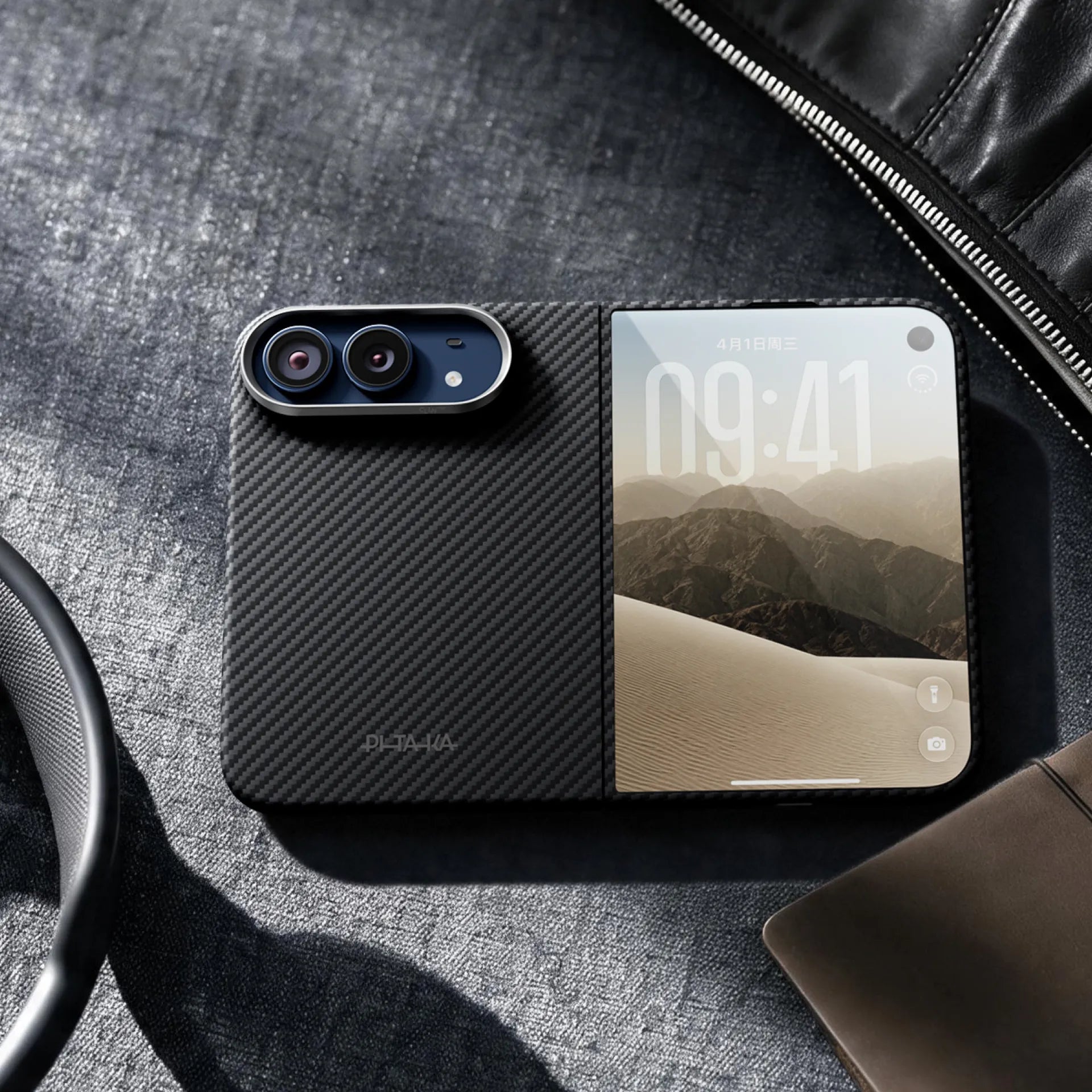 前面も、背面も。考え抜かれた保護設計。 ― iPhone Duo ハーベストゴールド - 1