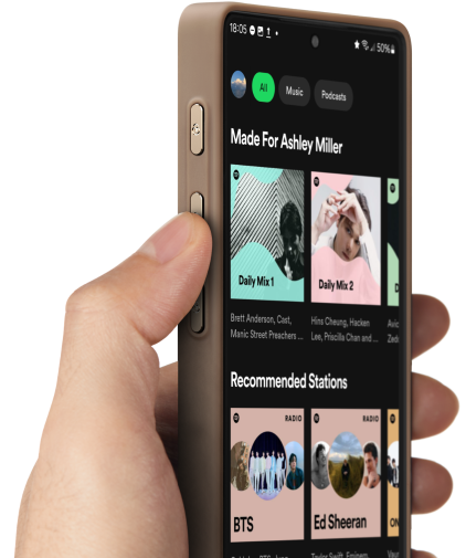 PinButtonケース 全面保護 Samsung Galaxy S25 Ultra / S24 Ultra用