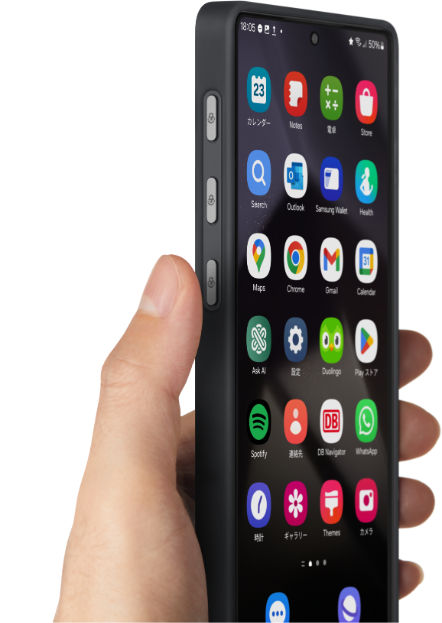 PinButtonケース 全面保護 Samsung Galaxy S25 Ultra / S24 Ultra用