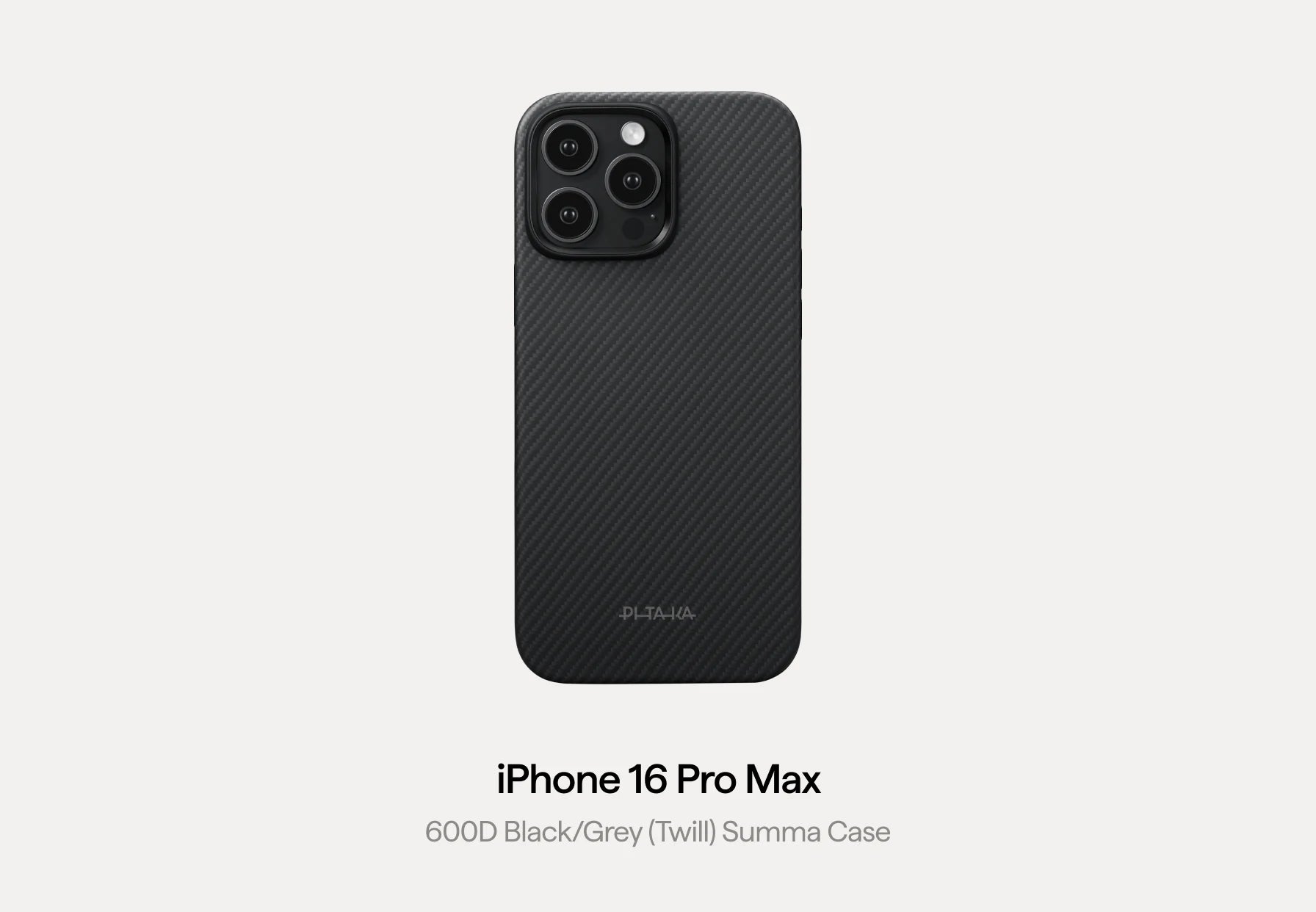 iPhone 16 Pro Max 600D Black/Grey Twill Summa Case